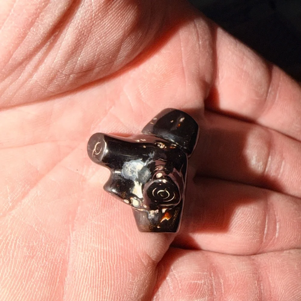 Vintage Authentic Black Coral ONE-HITTERS